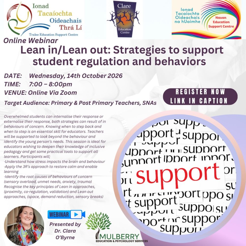 AUT26-10 Lean in/Lean out: Strategies to support student regulation and behaviors 